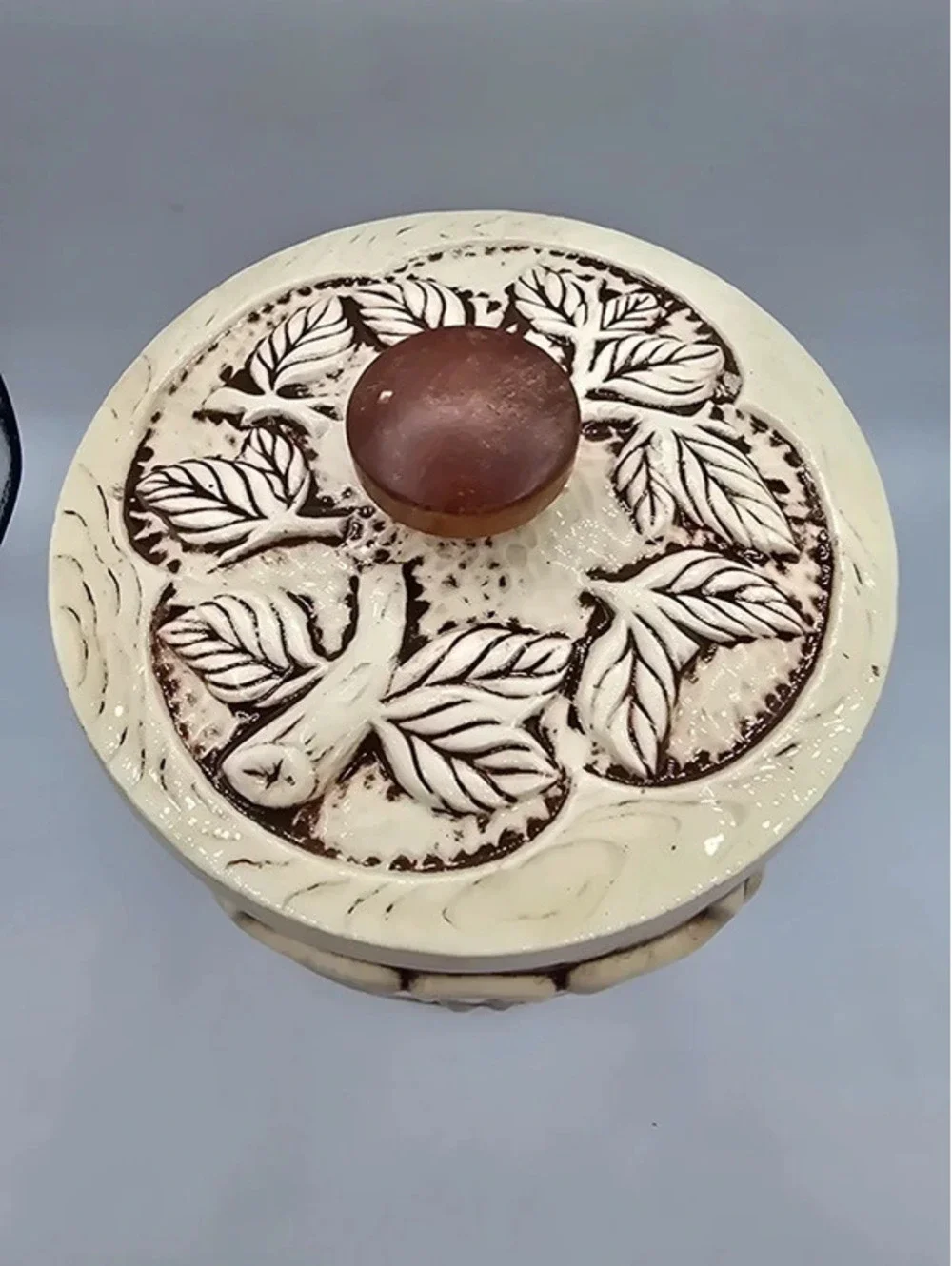 Vintage Treasure Craft Ceramic Cookies Canister Floral Retro Kitchen